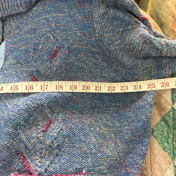 Sundance Cable Knit Carigan Womens Purple Knit Granny Boho - Picture 4 of 5